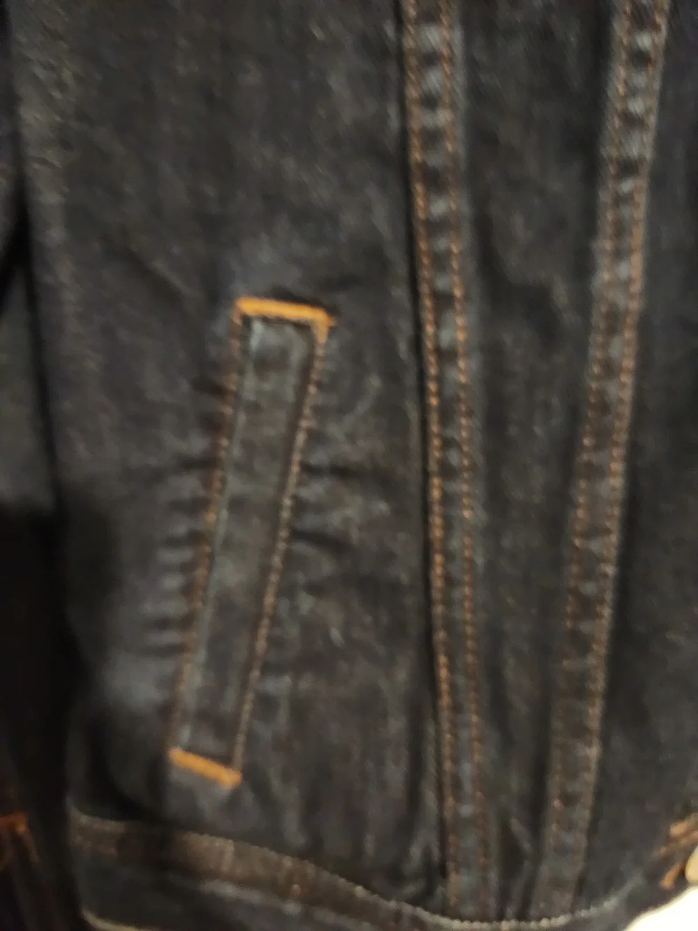 Kendall & Kylie Dark Blue Denim Jacket with Patches and Flag Sleeve